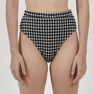 Free People Thrills Gigi high waisted plaid bikini bottom